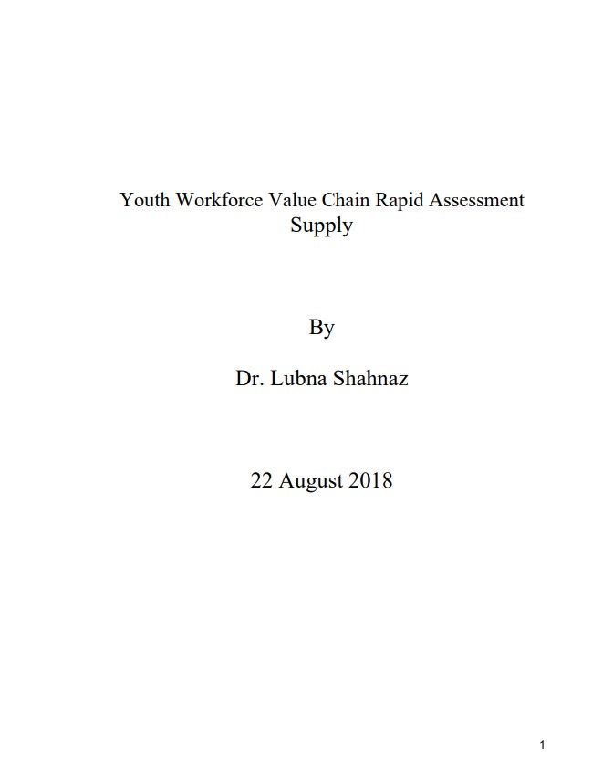 Youth Workforce Value Chain Rapid Assessmemt