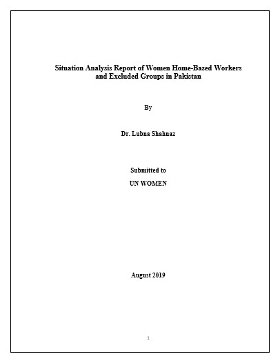 Home Based Worker Report 2019